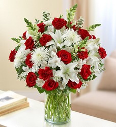 Sincerest Sorrow - Red and White Flower Power, Florist Davenport FL